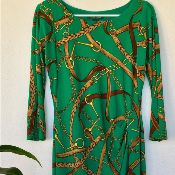 Ralph Lauren Emerald Chain Dress - Picture 1 of 6